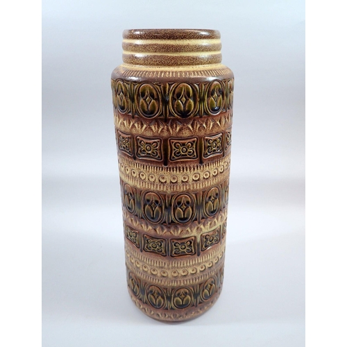 71 - A West German vintage pottery vase, 41cm tall