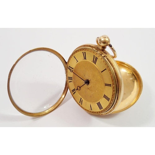 725 - An early 19th century 18 carat gold pocket watch by Vulliamy, total 103g