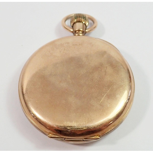 732 - A 9 carat gold Waltham pocket watch with seconds dial