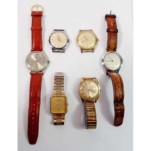 755 - A group of gentleman's wristwatches including a Tressa Ultraflat Incabloc Automatic, Avia, Smiths et... 