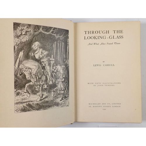 818 - Through The Looking Glass and What Alice found there by Lewis Carroll, 1922, some plates coloured wi... 