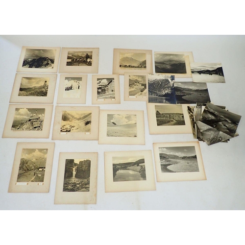 829 - A collection of 30 black and white vintage photographs of mountainous regions including Ben Lomond, ... 