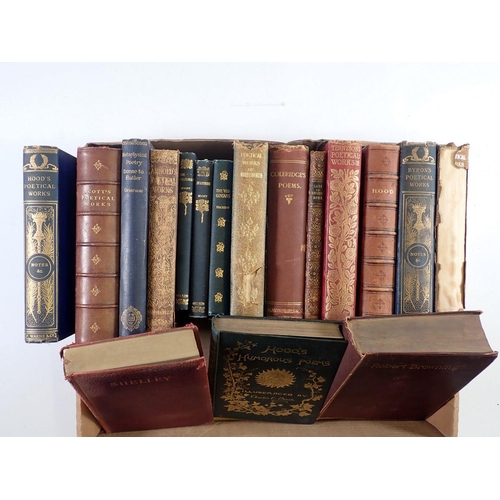 831 - A group of 19th century poetry books - some leather bound