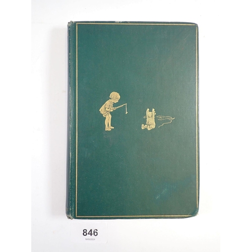 846 - Winnie the Pooh by A A Milne, first published 1926 in green & gilt cover