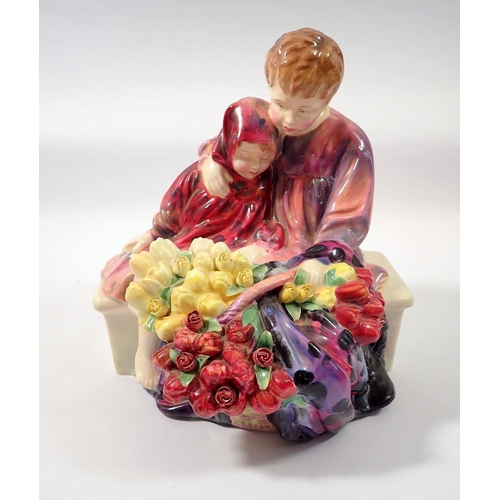 87 - A Royal Doulton Group, The Flower Sellers Children HN1342, 20cm tall