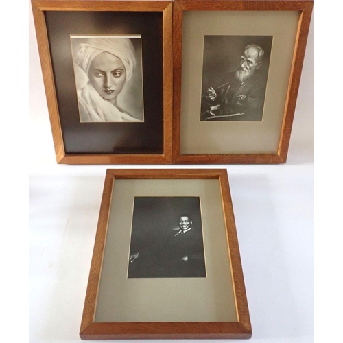 884A - Three prints after Yousuf Karsh - Turban, George Bernard Shaw and Paul Robson, 23 x 17cm