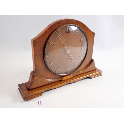 894 - A vintage walnut Smiths mantel clock, 29.5cm wide