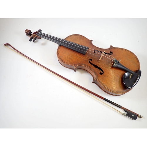 911 - A 19th century Bohemian petite viola, 14 1/4