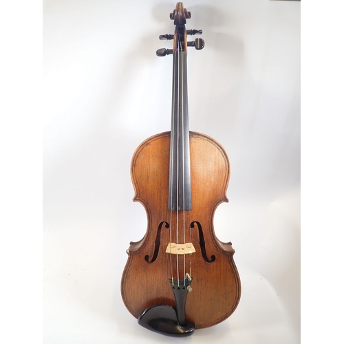 911 - A 19th century Bohemian petite viola, 14 1/4