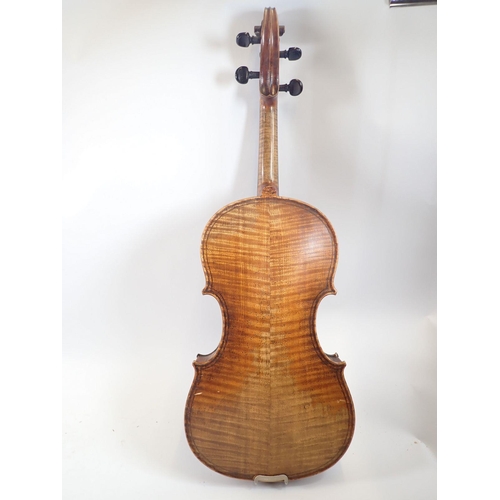 911 - A 19th century Bohemian petite viola, 14 1/4