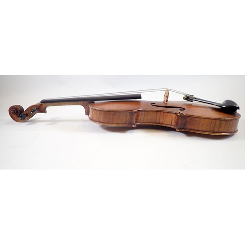 911 - A 19th century Bohemian petite viola, 14 1/4