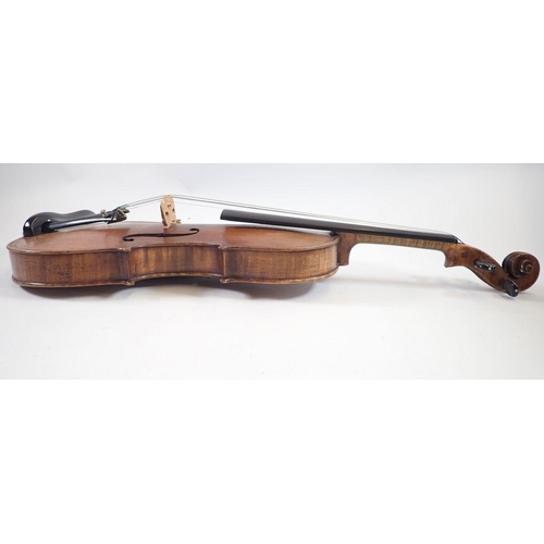 911 - A 19th century Bohemian petite viola, 14 1/4