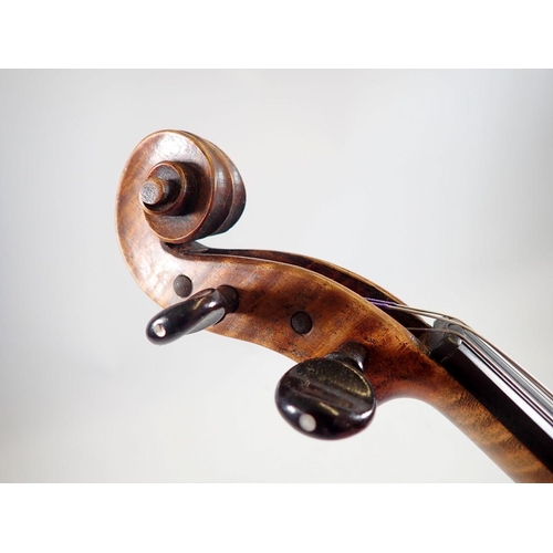 911 - A 19th century Bohemian petite viola, 14 1/4