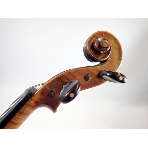 911 - A 19th century Bohemian petite viola, 14 1/4