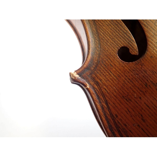 911 - A 19th century Bohemian petite viola, 14 1/4