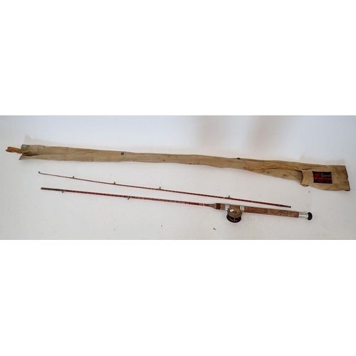 916 - A Hamlin Maker Cheltenham fly fishing rod and brass reel by Allcock & Co