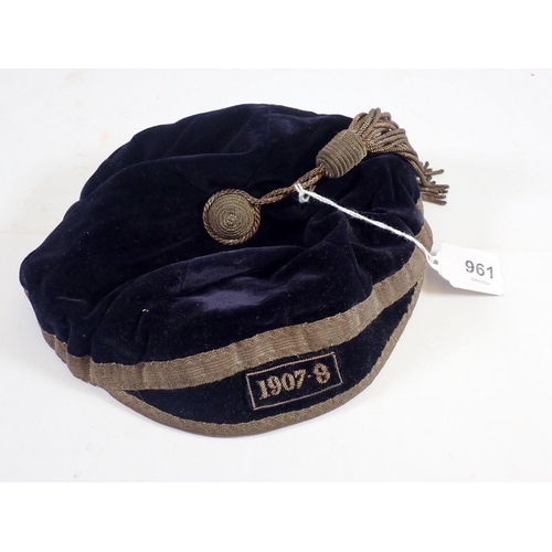 961 - An Edwardian school cap by Christy's London 1907-8