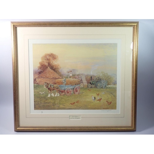 1192 - Dorset Harvest by Gordon George Beningfield Ltd signed limited edition print, 34 x 43cm