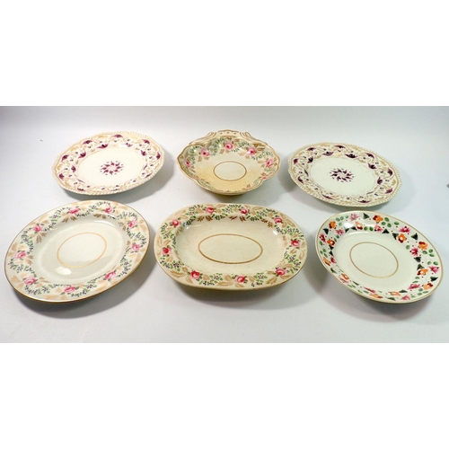 126 - A collection of early 19th century Derby plates painted floral decoration