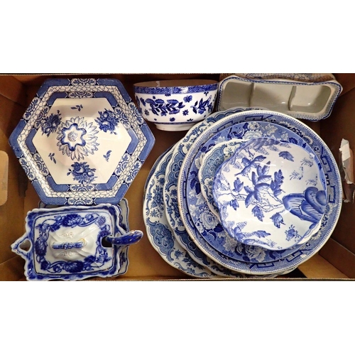 187 - Various blue and white china