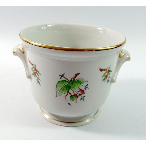 206 - A Herend porcelain floral painted jardiniere, 17cm wide