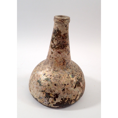 231 - A Roman style glass bottle, 20cm tall