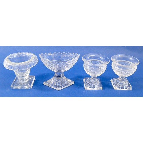 241 - Four 19th century cut glass salts