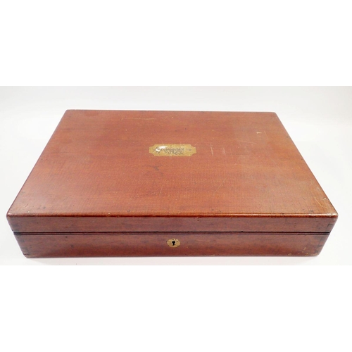 280 - A mahogany cutlery canteen box 46cm wide