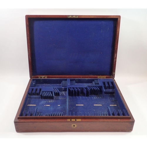 280 - A mahogany cutlery canteen box 46cm wide