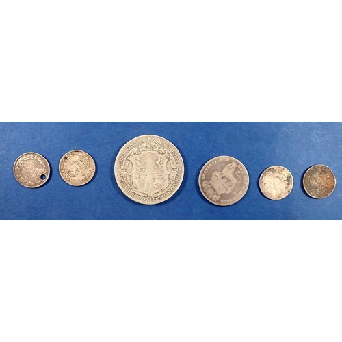 695 - British silver group including pre-1947 half crowns total weight 380g and pre-1920 half crown, shill... 