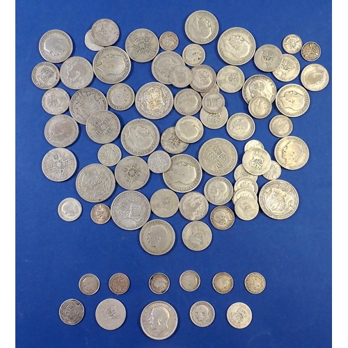 700 - A group of silver content British coins including approx 430g total weight pre 1947 and approx 30g p... 