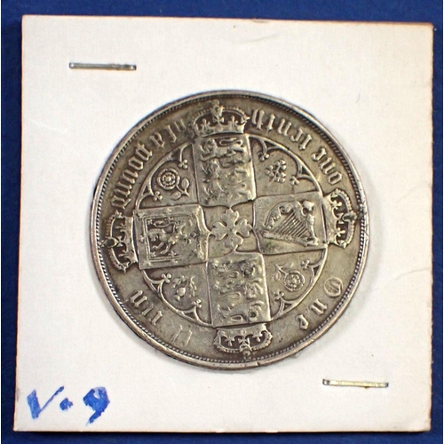 721 - A Victoria silver florin 1881 Type B8, 34 arcs (1880-1882) Cond: VF