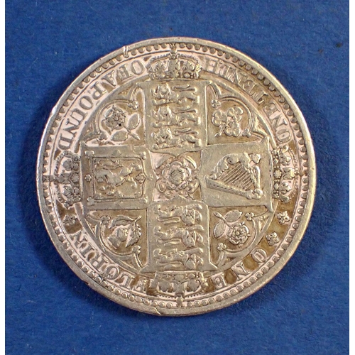 724 - A Victoria silver 'Godless' florin 1849 Cond: Fine