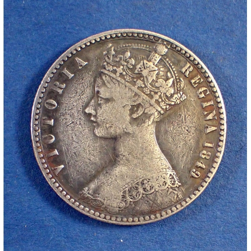 734 - A Victoria silver 'Godless' florin 1849