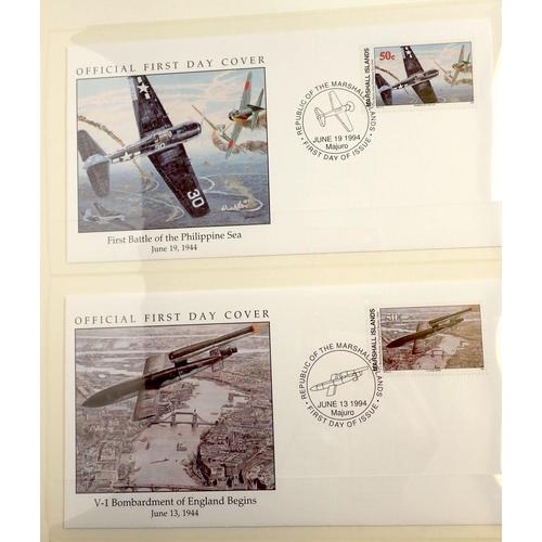 771A - The History of World War II by Westminster across eight albums including coin and stamp covers - app... 