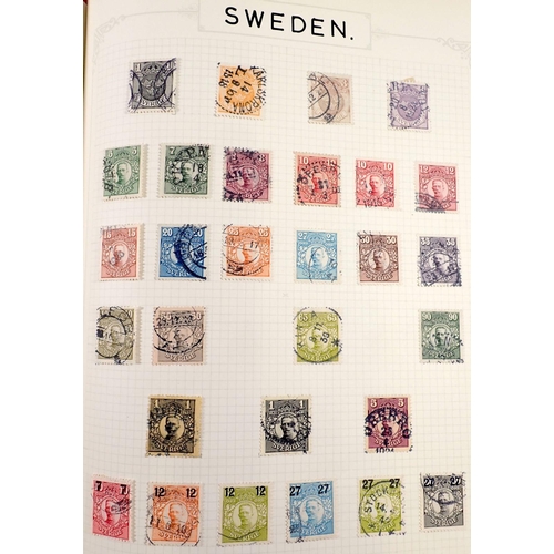 790 - Stamps of Sweden: Red album of definitive, commemorative, officials, postage due, air and charity; b... 