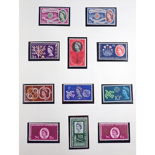 795 - GB stamps: With decimal face value over £200, KGVI & QEII mint and used in red sleeved SG album, bla... 