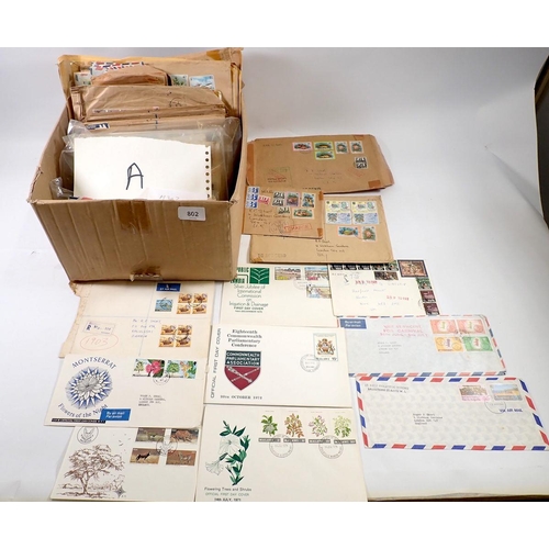 802 - World stamp: Box full of mostly late 20thC used covers from African countries such as Malawi, Zambia... 