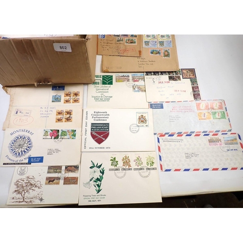 802 - World stamp: Box full of mostly late 20thC used covers from African countries such as Malawi, Zambia... 