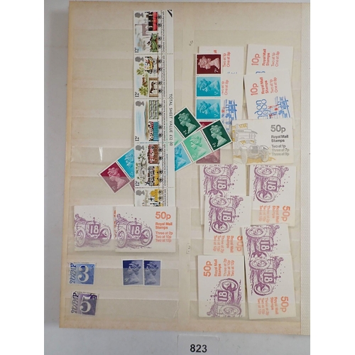 823 - GB stamps: Box of 7 part-filled albums and stock-books of mint/used QEII pre-decimal and decimal def... 