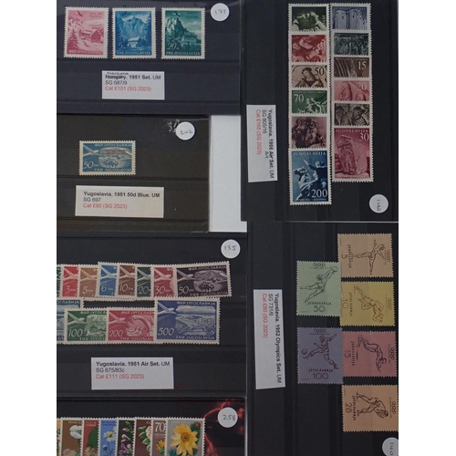 858 - Yugoslav stamps: 1930s-50s air, Olympic, art, flora and fauna mint issues with used European Rowing ... 