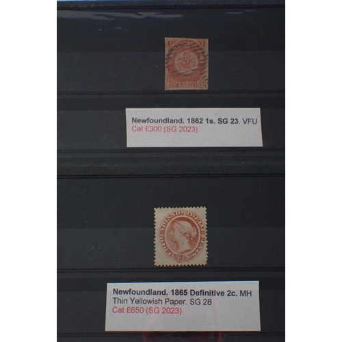 862 - Stamps of Canada: Early mint and used of Colony & Newfoundland including used 3d red, SGI, cat £1,10... 