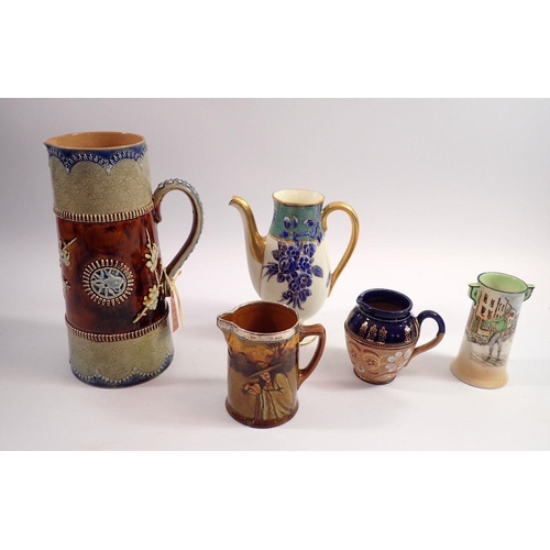 91 - A Doulton group of jugs etc. - some a/f
