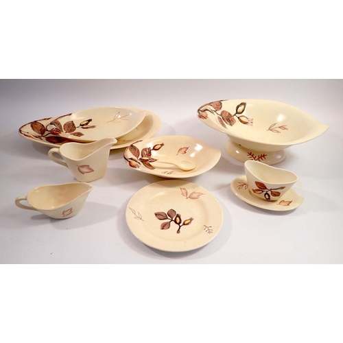92 - A group of Carlton Ware hazelnut pattern dishes and jugs
