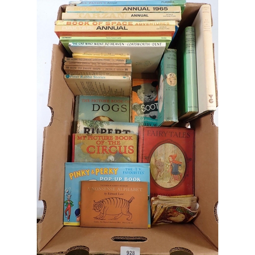 928 - A box of various vintage children's books including Fairy Tales by Margaret Tarrant etc.