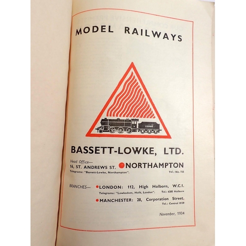 930 - A 1934 Bassett-Lowke Ltd scale model railways catalogue