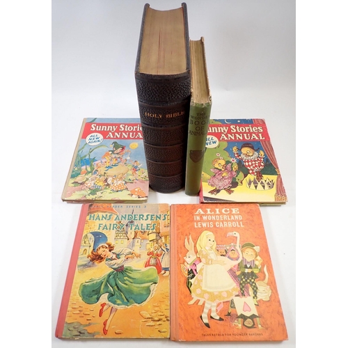 946 - Five children's annuals and a Holy Bible