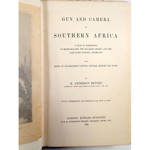 956 - Gun and Camera in Southern Africa by H Anderson Bryden, photo illustrations published by Edward Stan... 