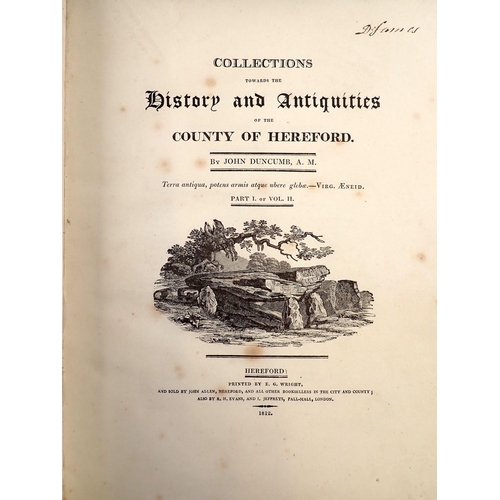 970 - Collection Towards the History and Antiquities of the County of Herefordshire by John Duncumb and tw... 