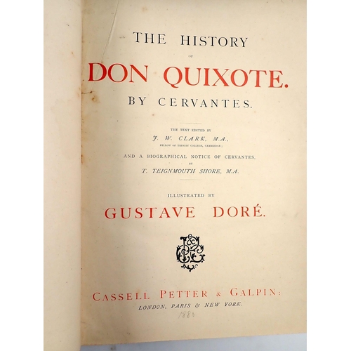 975 - Don Quixote by Cervantes illustrated by Gustave Dore not dated (circa 1880's) front cover detached o... 